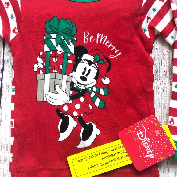 Disney Minnie Mouse Be Merry PJ NEW - Picture 7 of 7